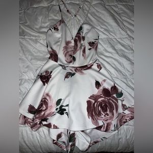 White floral romper